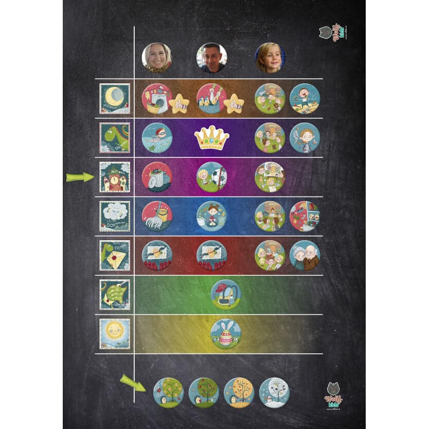 Poster für Stundenplan / Wochenplan DIN A1 schwarz