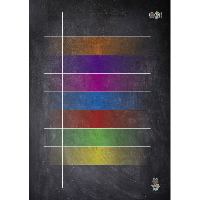 Poster für Stundenplan / Wochenplan DIN A1 schwarz