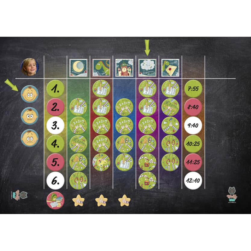 Poster für Stundenplan / Wochenplan DIN A1 schwarz