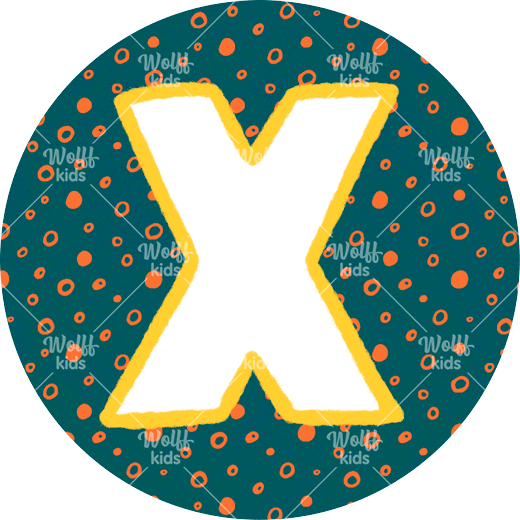 Einzelner Magnet: X blau, 4cm