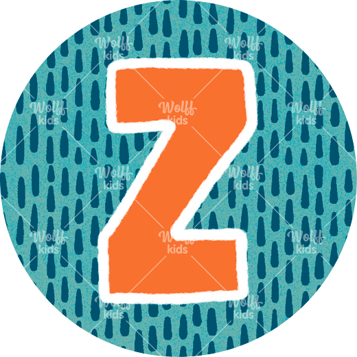 Einzelner Magnet: Z blau, 4cm