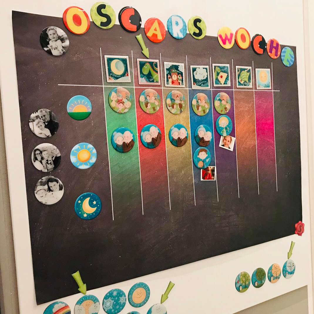 Poster für Stundenplan / Wochenplan DIN A1 schwarz