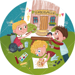 Einzelner Magnet: Kindergarten Kreativtag NEU