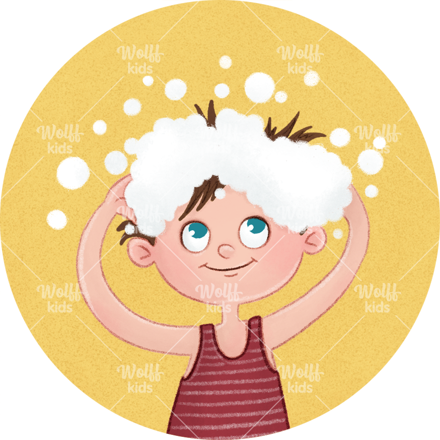 Einzelner Magnet: Haare waschen