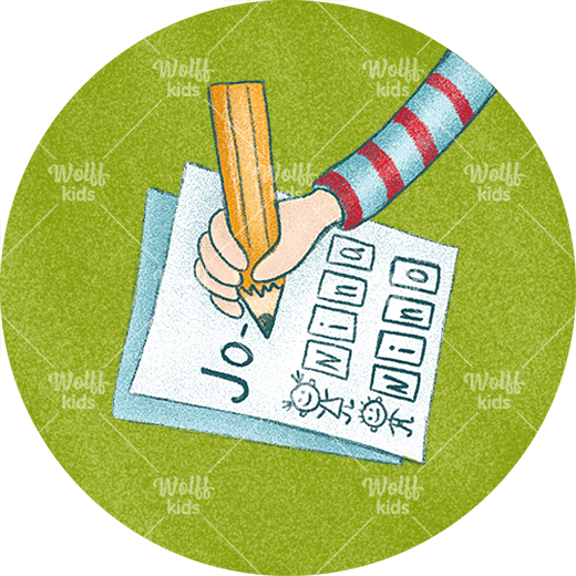 Einzelner Magnet: Musikunterricht, Flötenunterricht - Schulmagnet in 4 cm