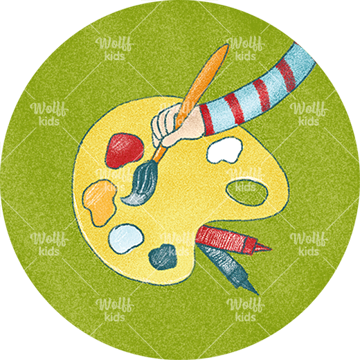 Einzelner Magnet: Musikunterricht, Flötenunterricht - Schulmagnet in 4 cm