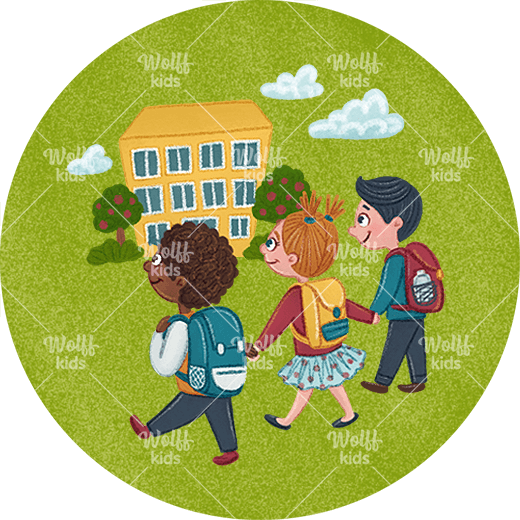 Einzelner Magnet: Musikunterricht, Flötenunterricht - Schulmagnet in 4 cm