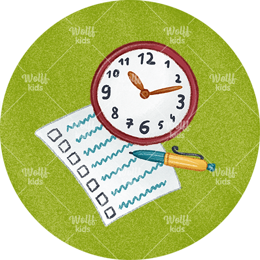 Einzelner Magnet: Musikunterricht, Flötenunterricht - Schulmagnet in 4 cm