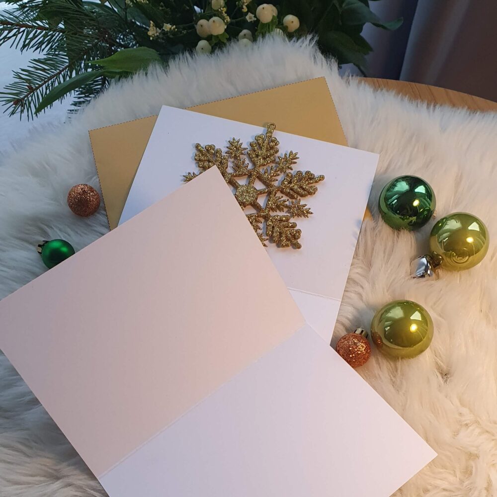 Weihnachtskarten mt viel Platz zum schreiben, malen und einkleben