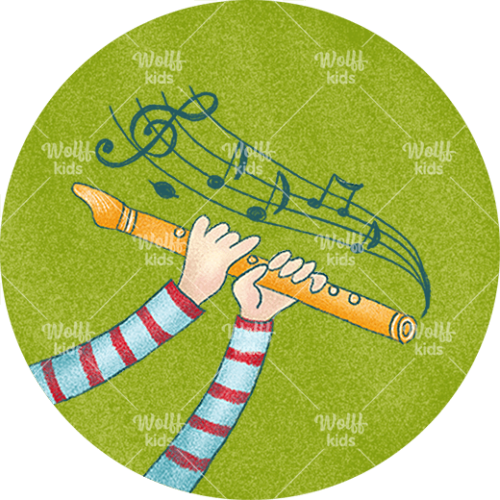 Kindermagnet zur Einschulung Musikunterricht