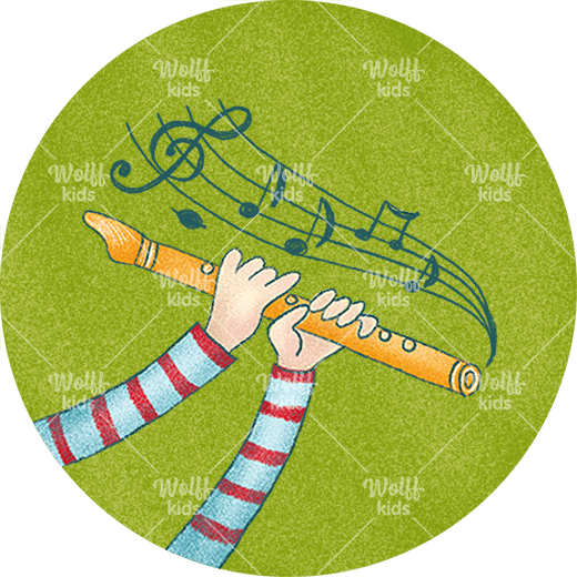 Kindermagnet zur Einschulung Musikunterricht